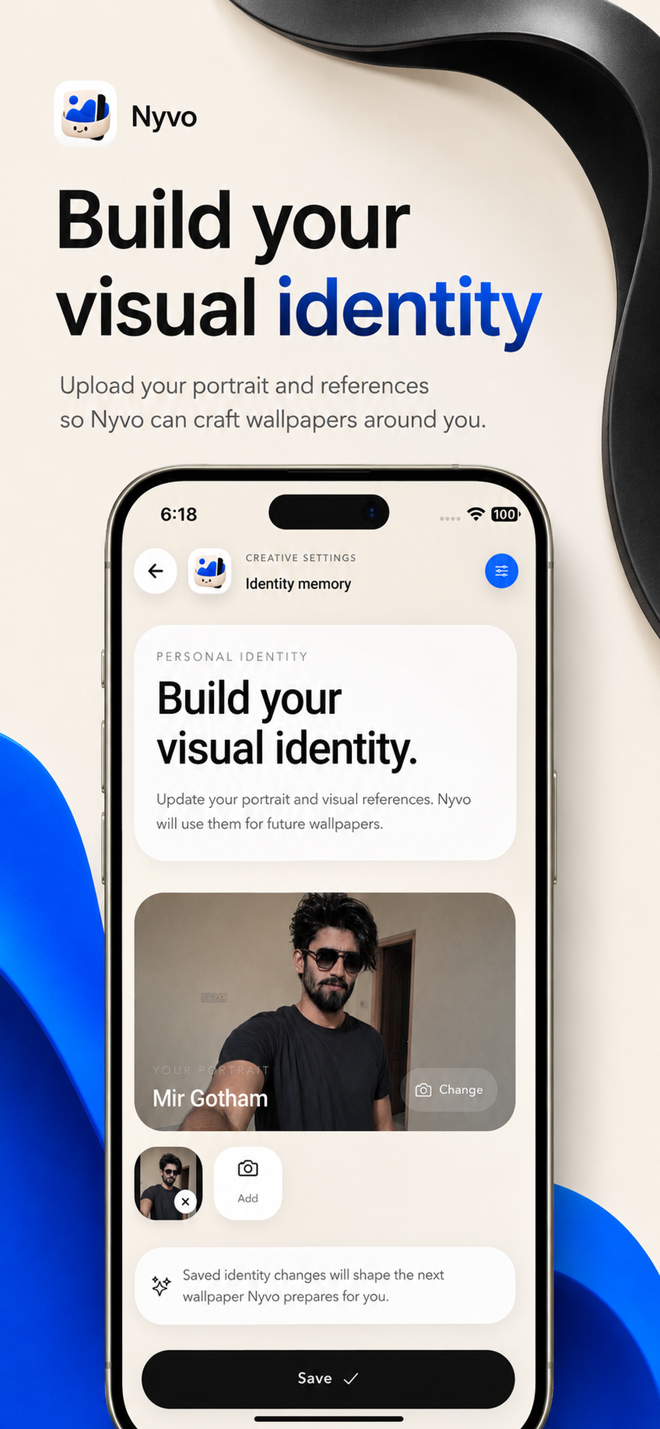Identity memory inside the Nyvo app